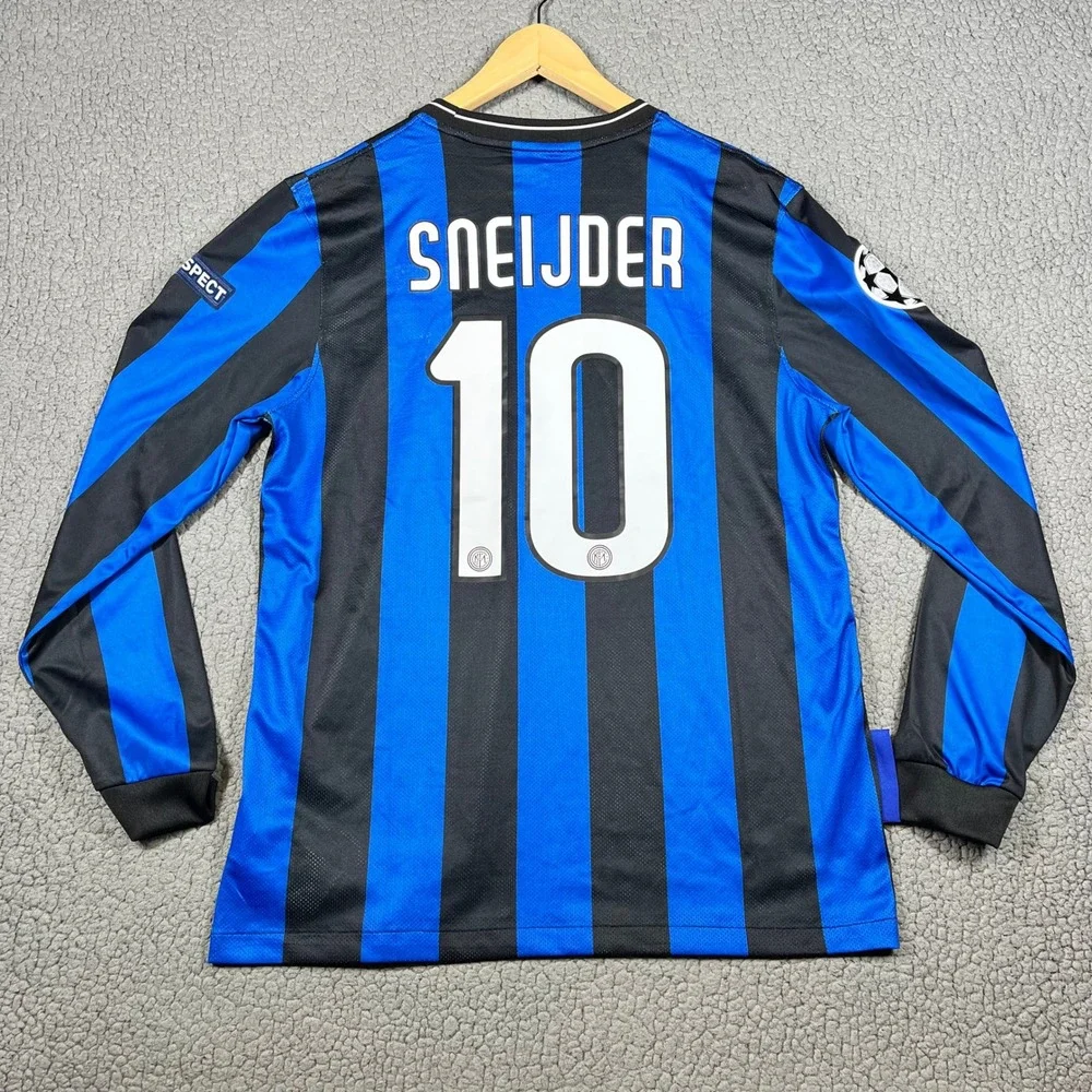 Nike Inter Milan 2010 Champions League Final Sneijder 10 Jersey Long Sleeve L